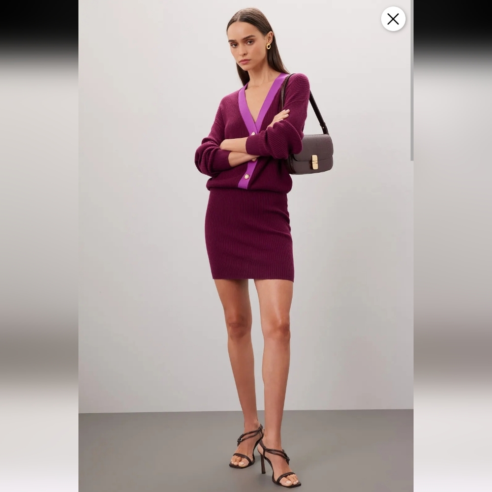 Ramy Brook Purple Sweater Dress Size XL